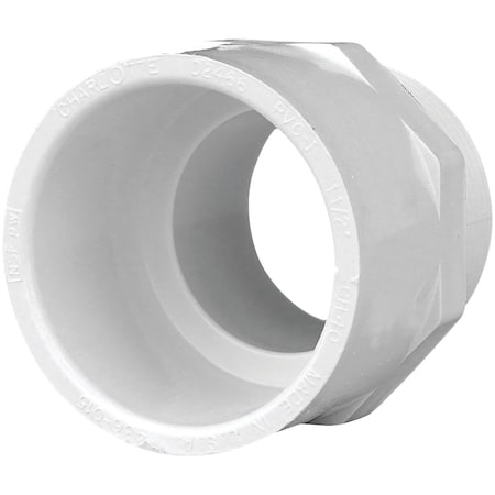 Charlotte Pipe And Foundry 1-1/2 In. x 1-1/2 In. Schedule 40 Male PVC Adapter PVC 02109 1400HA